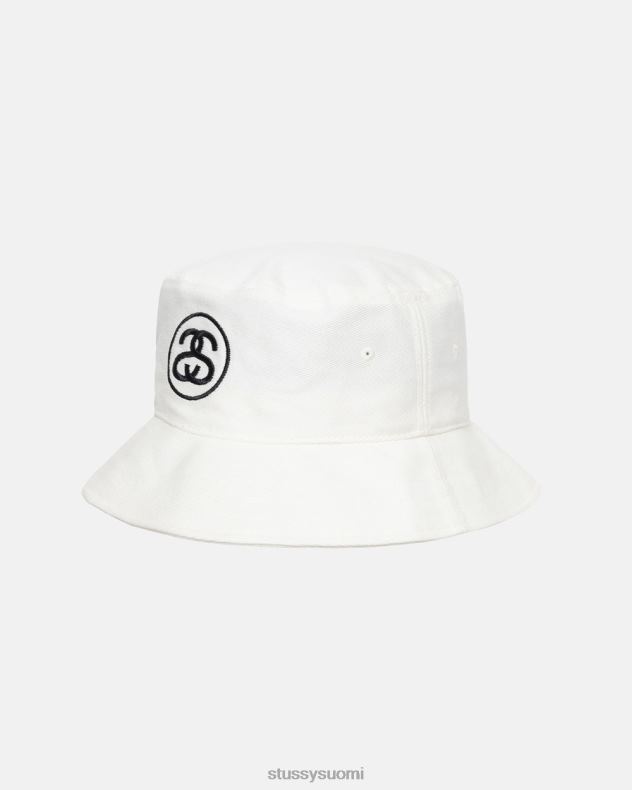 päähineet valkoinen ss link deep bucket hat STUSSY sukupuolineutraali 2886P492