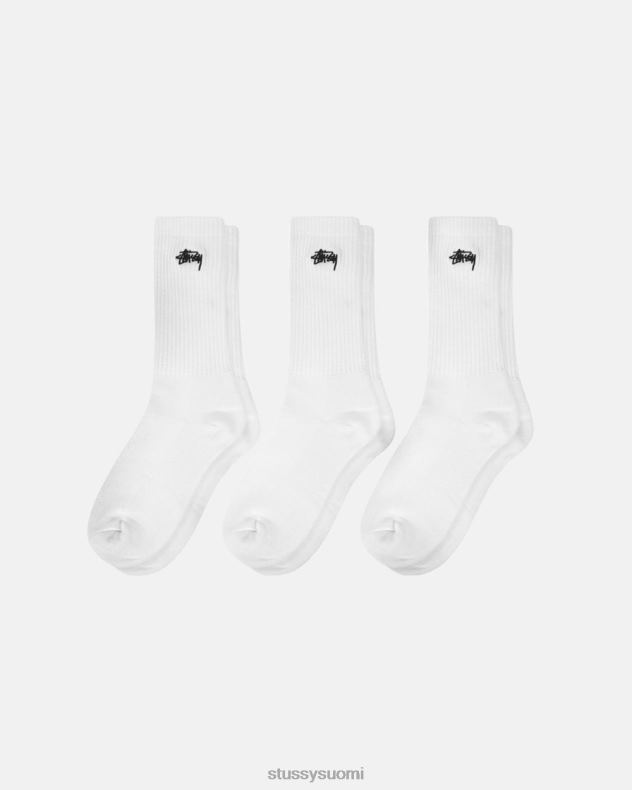sukat valkoinen varastossa olevat miehistön sukat - 3 kpl STUSSY sukupuolineutraali 2886P453