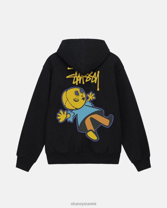hikoilee musta dollie vetoketjullinen huppari STUSSY sukupuolineutraali 2886P169