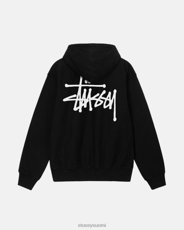 hikoilee musta peruspigmentillä värjätty huppari STUSSY sukupuolineutraali 2886P188