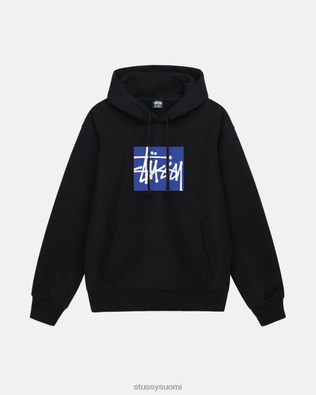 hikoilee musta stock box-huppari STUSSY sukupuolineutraali 2886P180