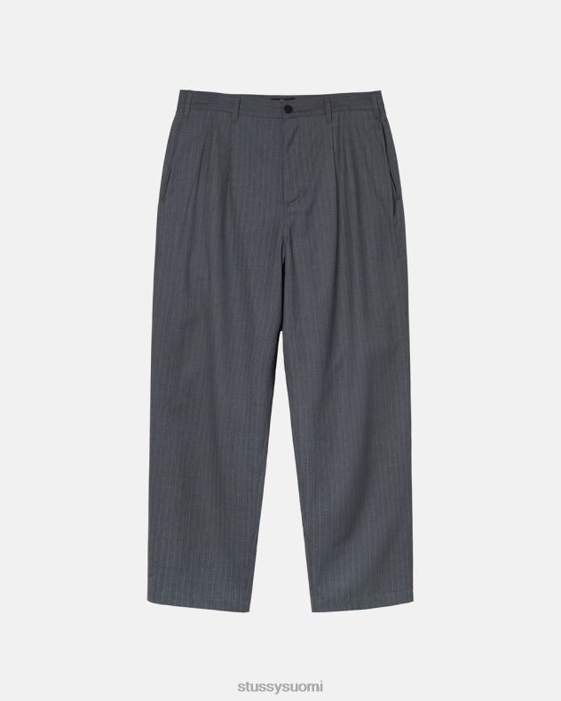 housut harmaa raidallinen volyymi laskostetut housut STUSSY sukupuolineutraali 2886P307