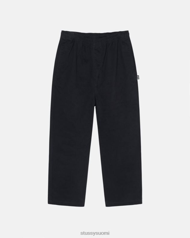 housut musta harjatut rantahousut STUSSY sukupuolineutraali 2886P314