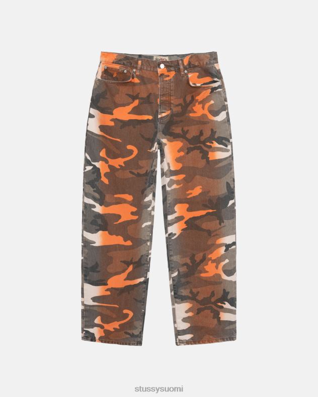 housut oranssi camo spray dye big ol' farkut STUSSY sukupuolineutraali 2886P324