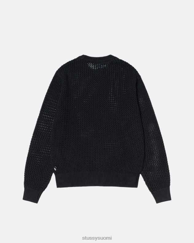 neuleita kiinteä musta Pigmentillä värjätty löysä neule STUSSY sukupuolineutraali 2886P255