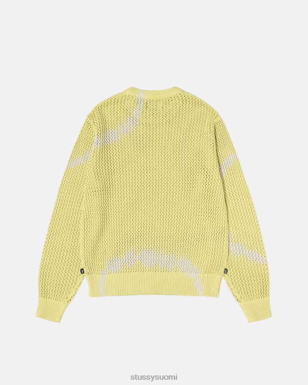 neuleita solmioväri keltainen Pigmentillä värjätty löysä neule STUSSY sukupuolineutraali 2886P256