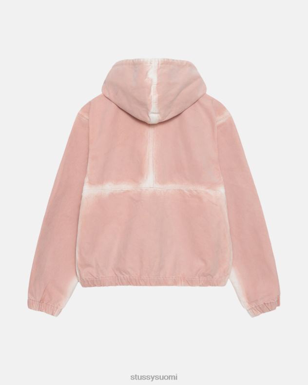 päällysvaatteet haalistunut vaaleanpunainen spray dye hupullinen työtakki STUSSY sukupuolineutraali 2886P362
