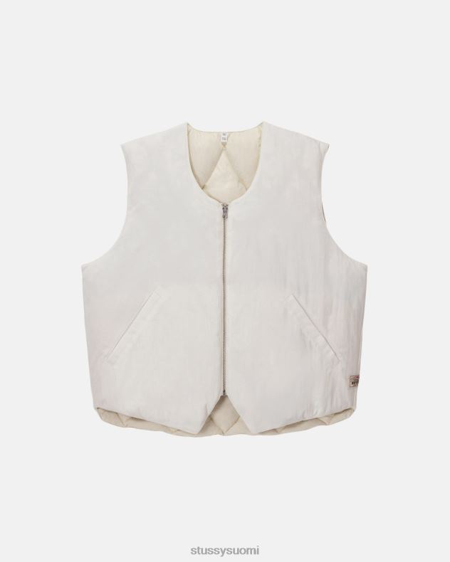 päällysvaatteet kerma käännettävä tikattu liivi STUSSY sukupuolineutraali 2886P351