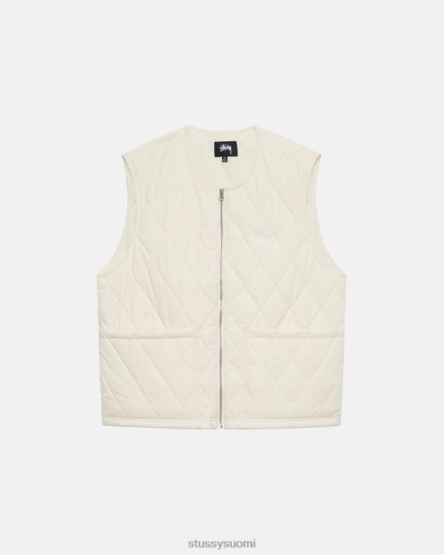 päällysvaatteet kerma timanttitikattu liivi STUSSY sukupuolineutraali 2886P349