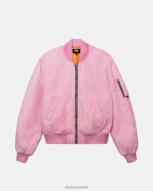 päällysvaatteet vaaleanpunainen värjätty nylon pommikone STUSSY sukupuolineutraali 2886P357