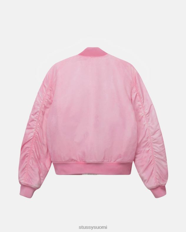 päällysvaatteet vaaleanpunainen värjätty nylon pommikone STUSSY sukupuolineutraali 2886P357