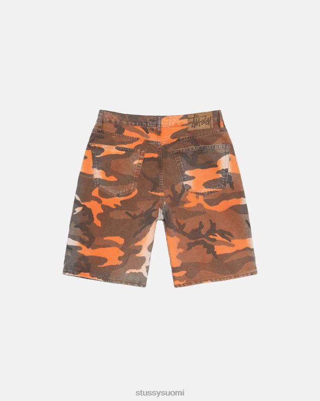 shortsit oranssi camo spray dye big ol\' shortsit STUSSY sukupuolineutraali 2886P288