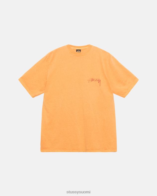 t-paidat aprikoosi vanha pistepigmentillä värjätty t-paita STUSSY sukupuolineutraali 2886P29