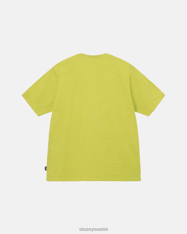t-paidat keltainen raskas pigmenttivärjätty miehistö STUSSY sukupuolineutraali 2886P75