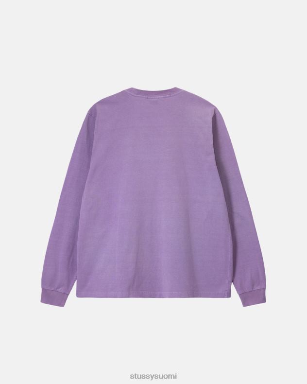t-paidat laventeli raskas pigmentti värjätty ls crew STUSSY sukupuolineutraali 2886P85