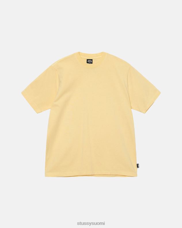 t-paidat lt. keltainen raskas pigmenttivärjätty miehistö STUSSY sukupuolineutraali 2886P69