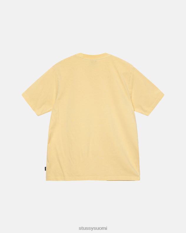 t-paidat lt. keltainen raskas pigmenttivärjätty miehistö STUSSY sukupuolineutraali 2886P69