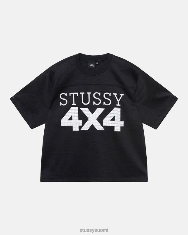 t-paidat musta 4x4 mesh jalkapallopaita STUSSY sukupuolineutraali 2886P513