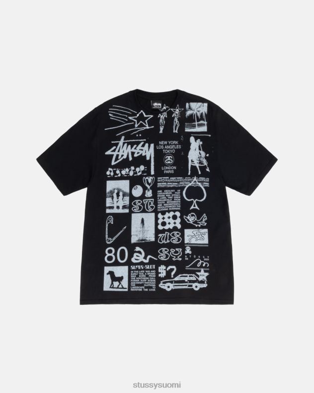 t-paidat musta sara tee STUSSY sukupuolineutraali 2886P45