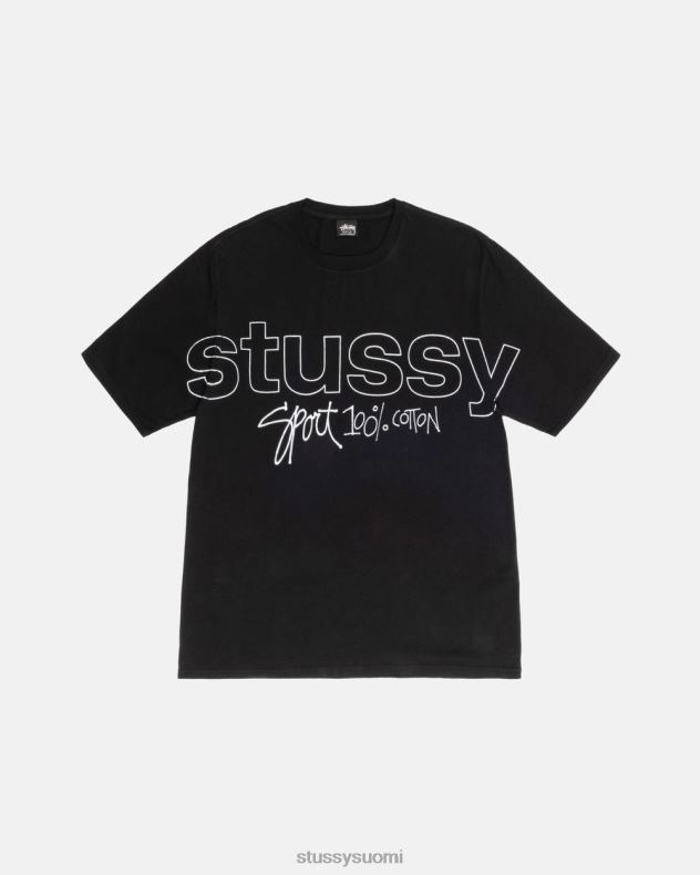 t-paidat musta sport 100% pigmentillä värjätty tee STUSSY sukupuolineutraali 2886P34