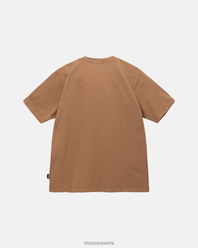 t-paidat ruskea raskas pigmenttivärjätty miehistö STUSSY sukupuolineutraali 2886P73