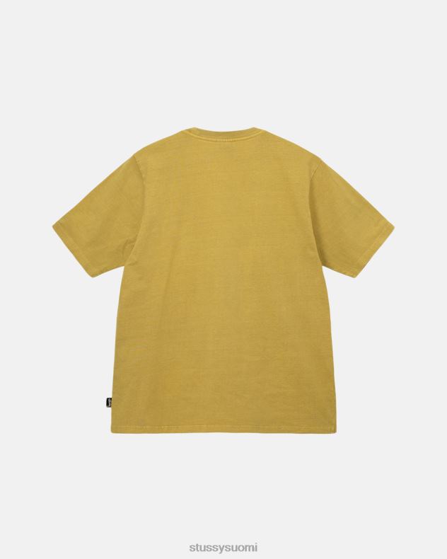 t-paidat sinappi raskas pigmenttivärjätty miehistö STUSSY sukupuolineutraali 2886P74
