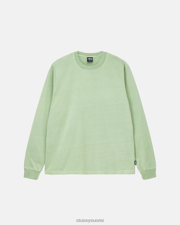 t-paidat vihreä raskas pigmentti värjätty ls crew STUSSY sukupuolineutraali 2886P84