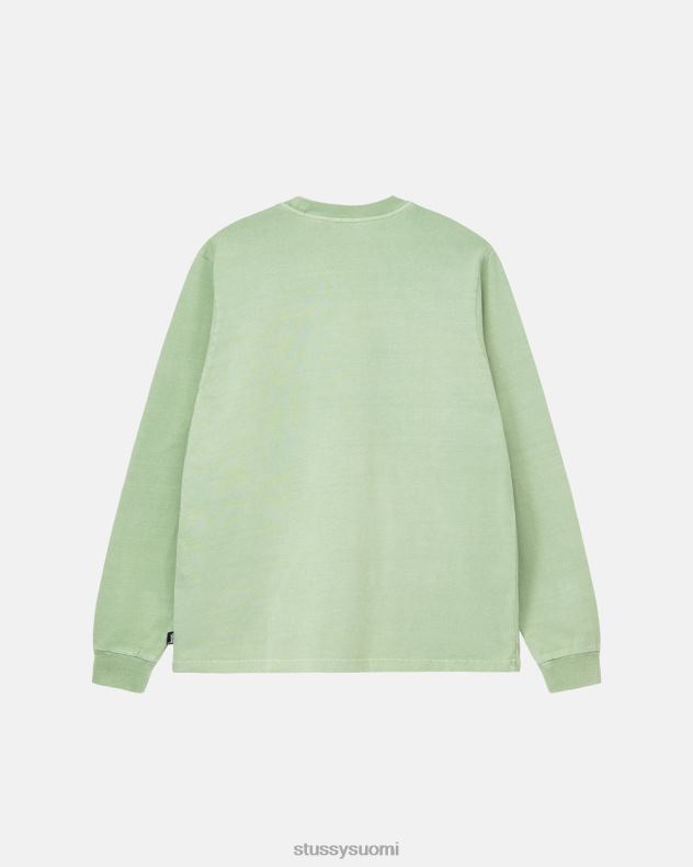 t-paidat vihreä raskas pigmentti värjätty ls crew STUSSY sukupuolineutraali 2886P84