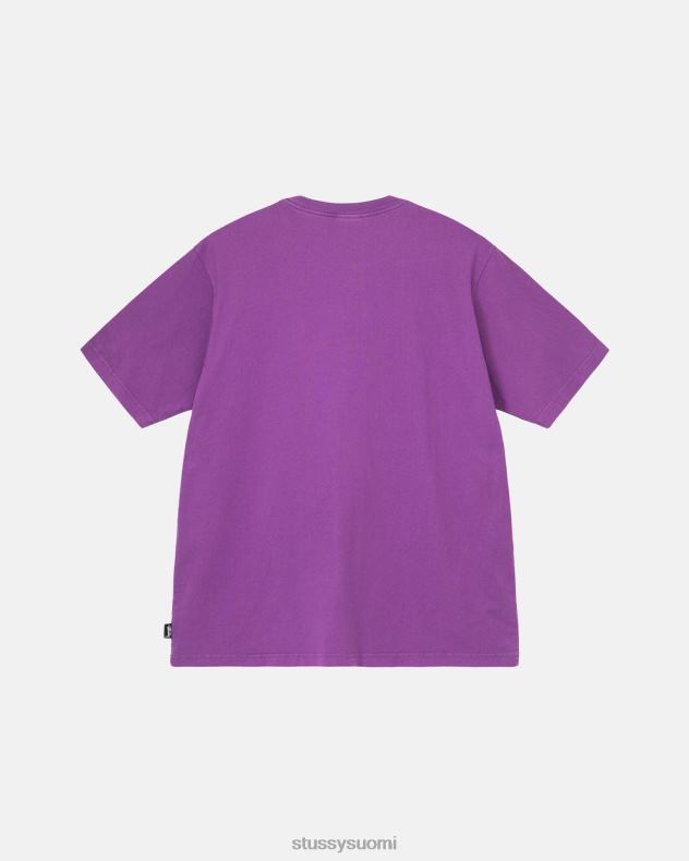 t-paidat violetti raskas pigmenttivärjätty miehistö STUSSY sukupuolineutraali 2886P76