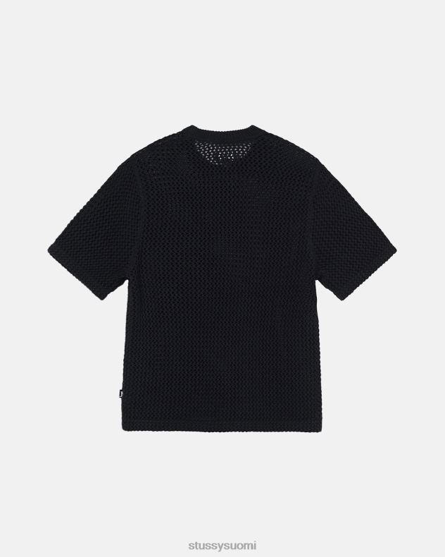 toppi & paidat kiinteä musta o\'ded raskaansarjan mesh-miehistö STUSSY sukupuolineutraali 2886P506