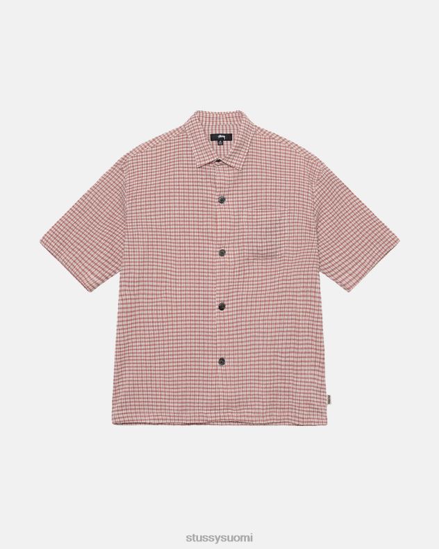 toppi & paidat pölyinen ruusu ryppyinen gingham ss paita STUSSY sukupuolineutraali 2886P515