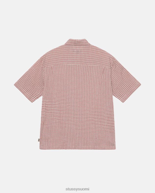 toppi & paidat pölyinen ruusu ryppyinen gingham ss paita STUSSY sukupuolineutraali 2886P515
