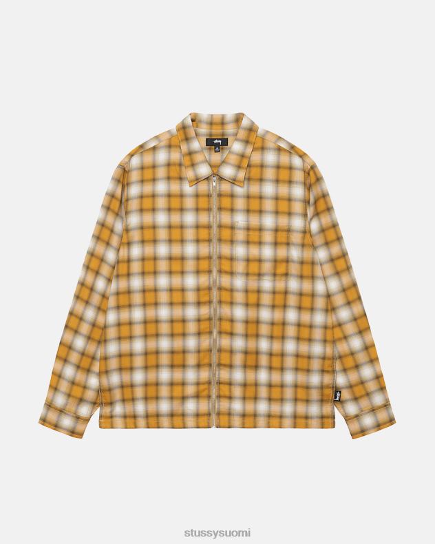 toppi & paidat sinappi eddie ruudullinen vetoketjullinen paita STUSSY sukupuolineutraali 2886P500