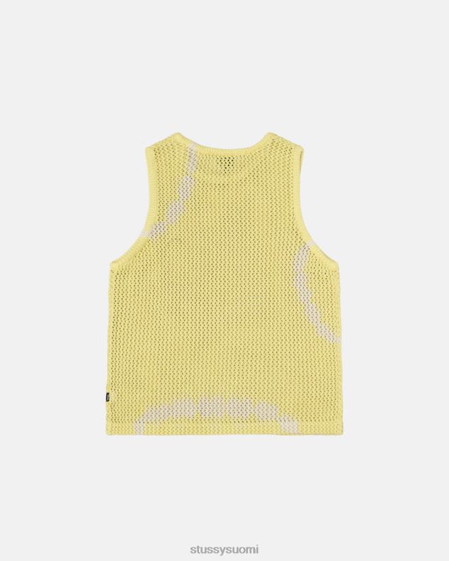 toppi & paidat solmioväri keltainen värjätty raskas verkkosäiliö STUSSY sukupuolineutraali 2886P503