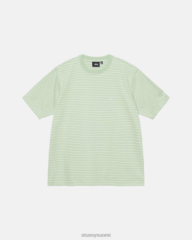 toppi & paidat vihreä pin raidallinen ss miehistö STUSSY sukupuolineutraali 2886P495